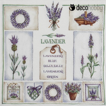 Lavenders blue dilly szalveta Decohobby