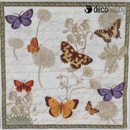 Pillangos szalveta Vintage Butterflies Decohobby
