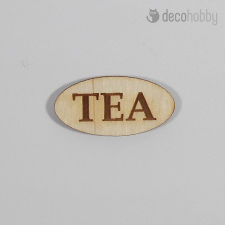 Natur fa Tea tablacska 4.8x2.4cm Diszites Decohobby
