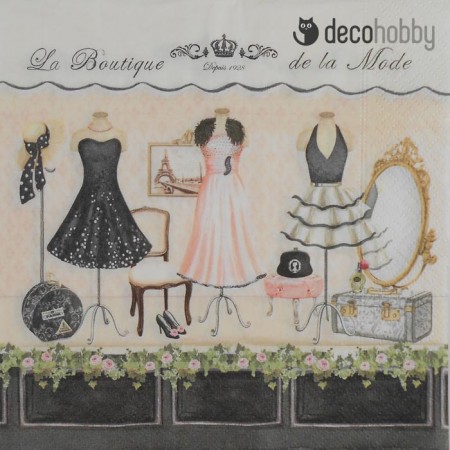 Nuova olasz szalveta La Boutique de La Mode Decohobby