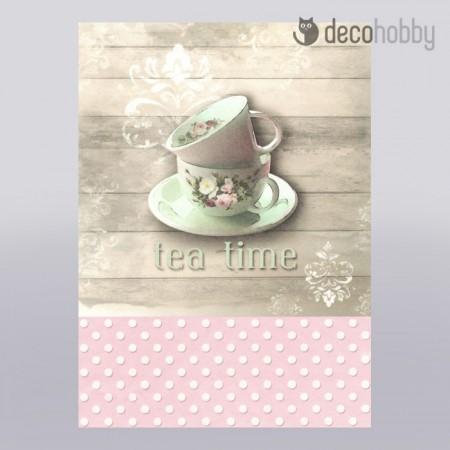 Itd collection rizspapir R838 Tea Time and Dots Decohobby