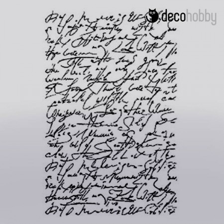 Gumi pecsetelo 7x11cm Handwritten text Stamperia WTKCC101 Decohobby