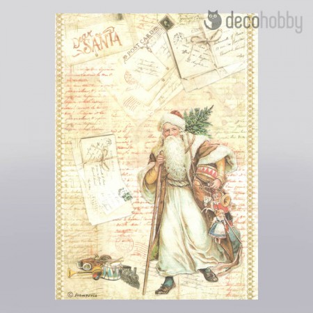 Stamperia rizspapir A4 DFSA4199 Christmas Dear Santa Decohobby