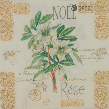 Viragos szalveta Noel Rose Decohobby