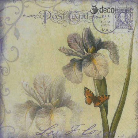 Viragos szalveta Iris flower Decohobby