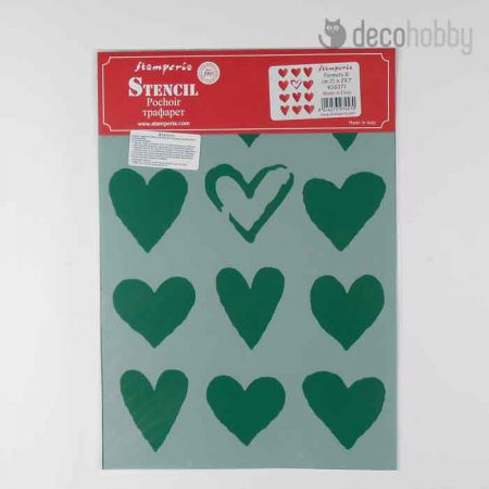 Stamperia stencil KSG371 Hearts Decohobby