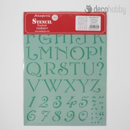 Stamperia stencil KSG379 Romantic Alphabet Decohobby