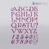 Stamperia stencil KSG379 Romantic Alphabet minta Decohobby