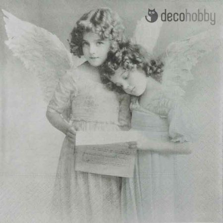 Sagen Vintage szalveta Angels reading Decohobby