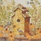 Oszi szalveta Birdhouse in fall Decohobby