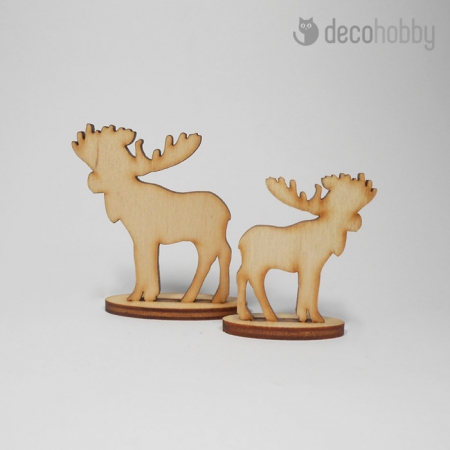 Natur fa 3D mini dekoracio renszarvas Decohobby