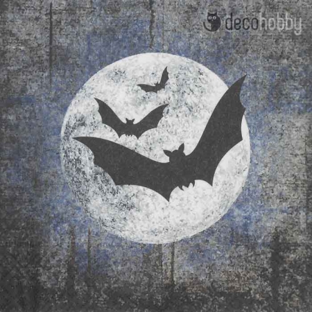 Halloween szalveta Moon and Bats Decohobby
