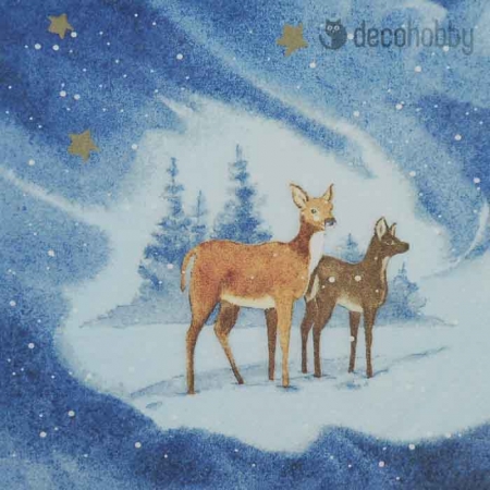 Karacsonyi szalveta Blue Deers Decohobby