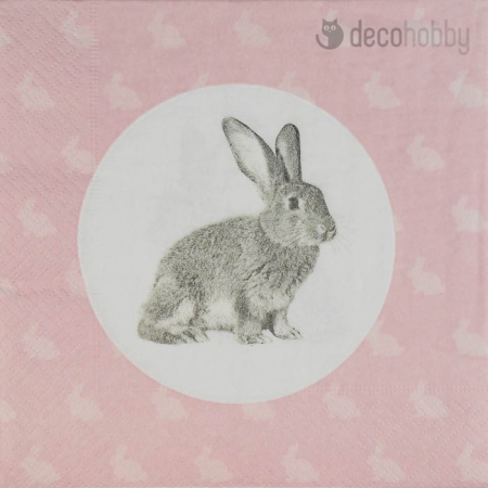 Husveti szalveta Portrait of a Rabbit Decohobby
