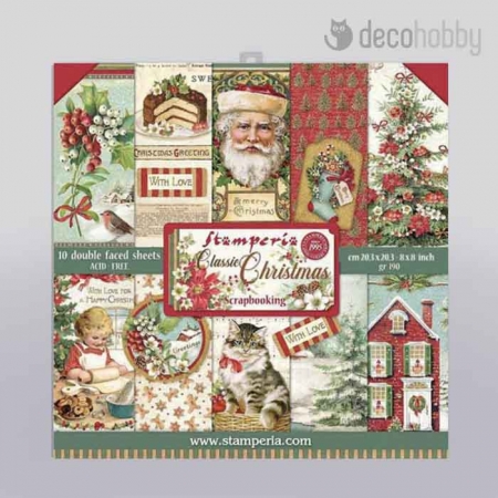 Scrapbook papirtomb Stamperia SBBS17 Classic Christmas Decohobby