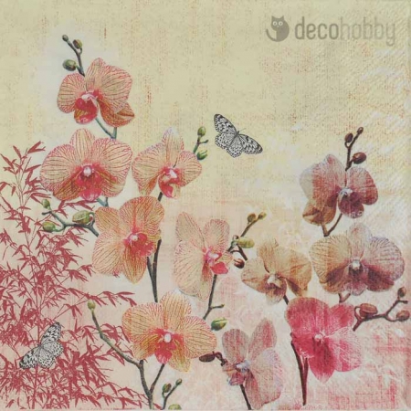 Viragos szalveta Orchids Orient Decohobby