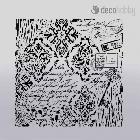 Cadence Grunge stencil GCSM015 Decohobby