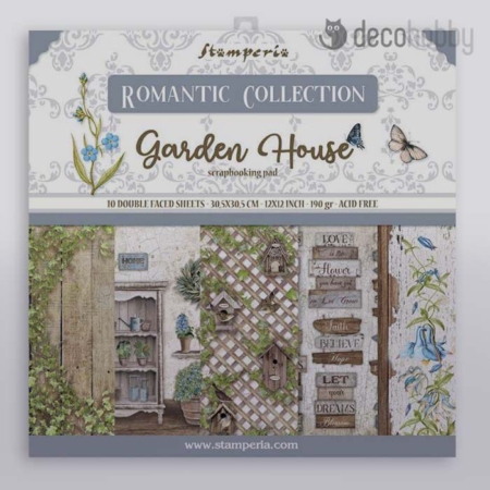 Scrapbook papirtomb Stamperia SBBL102 Romantic Garden House Decohobby