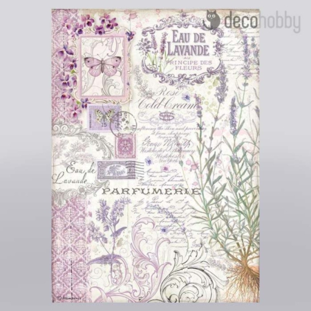 Stamperia rizspapir A4 DFSA4674 Provence Eau de lavande Decohobby
