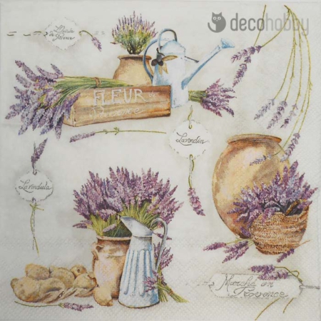 Levendulas szalveta Fleur de Provence Decohobby