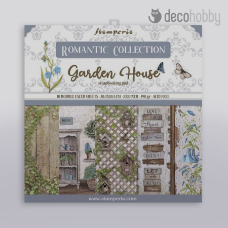 Scrapbook papirtomb Stamperia SBBS54 Romantic Garden House Decohobby
