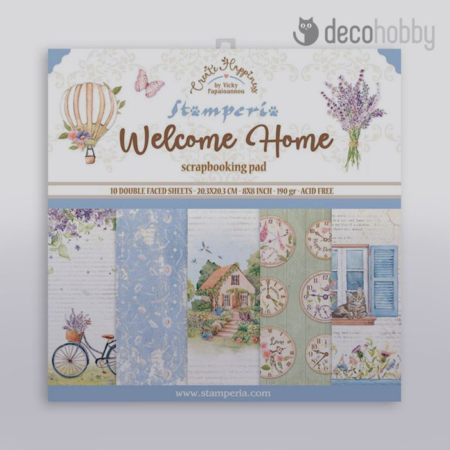 Scrapbook papirtomb Stamperia SBBS77 Welcome Home Decohobby