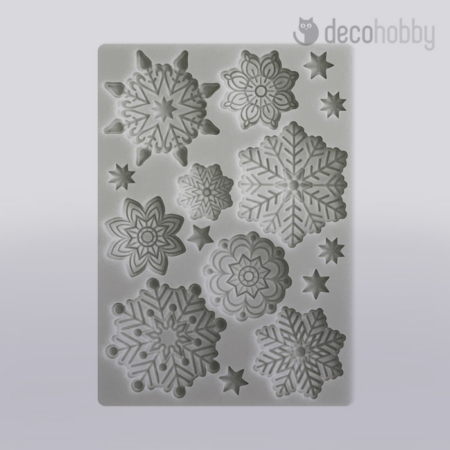 Szilikon nyomoforma KACM18 Snowflakes Decohobby